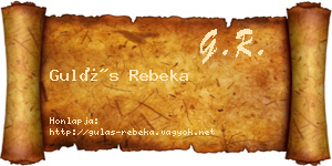 Gulás Rebeka névjegykártya